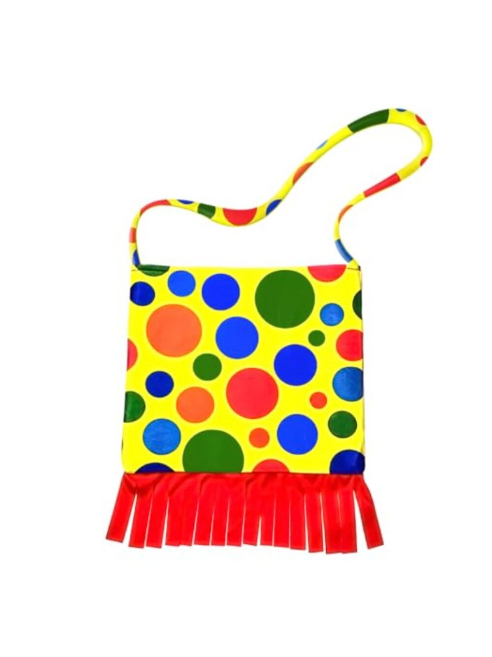 Polka Dot Clown Shoulder Bag Satin Sponge Costume Accessory Round Sling